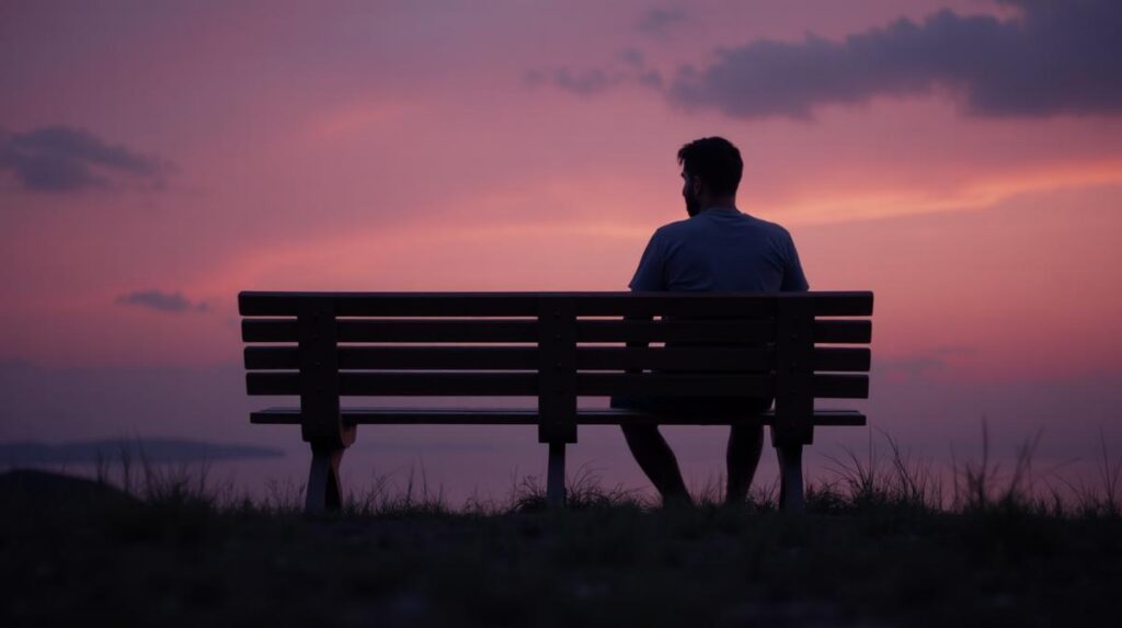 Homme pensif près d'une fenêtre traversant les phases de la rupture chez l'homme et le deuil amoureux masculin